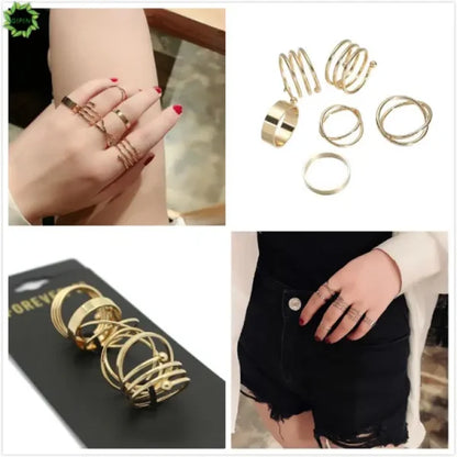 Knuckle Rings For Women Girl | 6 Pcs Finger Ring Set Best Selling Valentine’s Day Gift